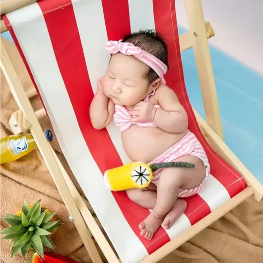 Baby Girl Beach Swimsuit Theme Set - Photography Props